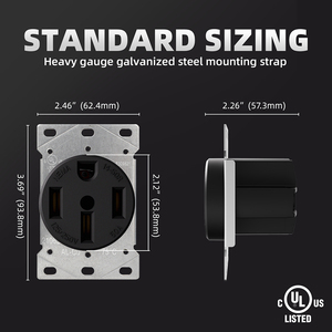 <span class=keywords><strong>Prise</strong></span> <span class=keywords><strong>de</strong></span> courant pour cuisinière à <span class=keywords><strong>four</strong></span> ELEGRP, 50 ampères 125/250 V, montage encastré, <span class=keywords><strong>prise</strong></span> électrique NEMA 14-50 - Product Image 5