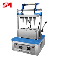 Nouvelle machine industrielle à faible bruit pour la fabrication de cornets de crème glacée, avec des matières premières à base d'eau de maïs et de farine, motorisée, longue durée de vie