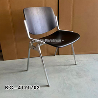 Chaise en cuir PU la moins chère, chaise de salle à manger en métal pour hôtel et restaurant