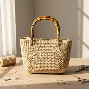 Deepeel MHD030 15cm 20cm Accessoires de maroquinerie pour sacs à main Poignées en bambou pour sacs à main Poignées en <span class=keywords><strong>bois</strong></span> - Product Image 1