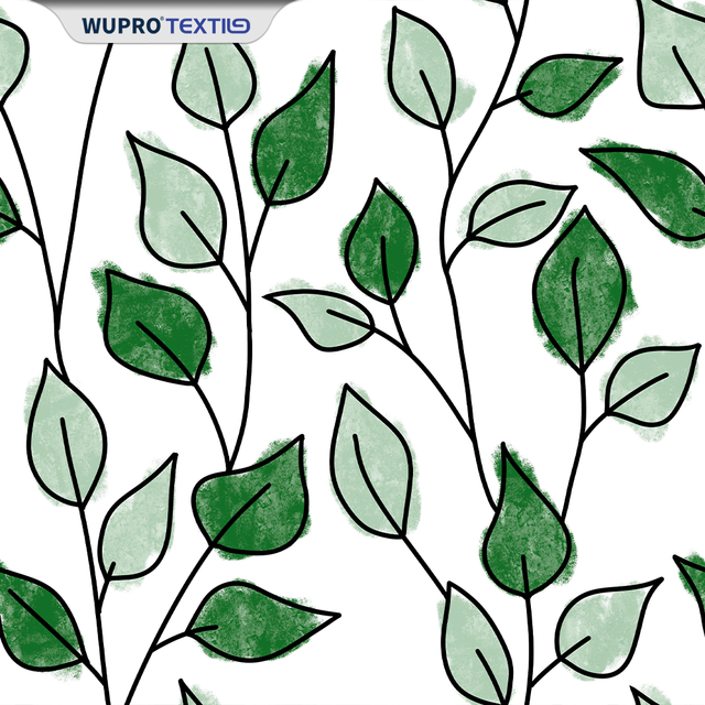 2026 Hot Sale 100% High Quality Woven Polyester Soft Look Japan Leaf Digital Direct  Print Fabric for Dress/garment