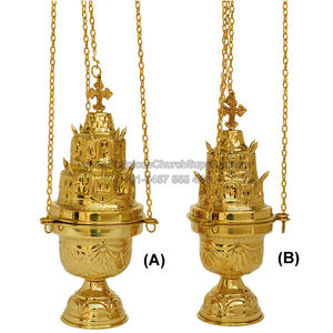 Encensoir en laiton de finition haute qualité, sans cloches, 22241 — 1 - Product Image 2