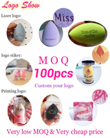 Esponjas de Maquillaje Personalizadas, Textura Suave y Fina, Ecológicas, Lavables, Esponja de Belleza Húmeda y Seca, Sin Látex, Forma de Huevo