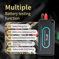 Probador de Baterías de Plomo-Ácido para Automóviles de 12V/24V, Prueba Completa del Rendimiento de la Batería, Conectividad BT, Actualizaciones Automáticas de Software