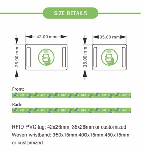 สายรัดข้อมืออัจฉริยะ RFID กันน้ำ สำหรับควบคุมการเข้าออกงานดนตรี ใช้เทคโนโลยี NFC - Product Image 4