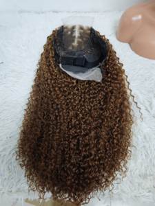 Letsfly 88$ Promotion 22inch Jerry <b>Curly</b> Color 30# 4x4 Lace Closure <b>Wigs</b> 11A 270gram 100% <b>Human</b> <b>Hair</b> <b>Wigs</b> 300% Density Factory - Product Image 4