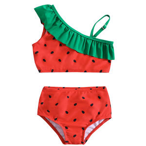 Nouvelles filles une épaule licou Bikini enfants une pièce deux pièces <span class=keywords><strong>maillot</strong></span> <span class=keywords><strong>de</strong></span> <span class=keywords><strong>bain</strong></span> filles mignon <span class=keywords><strong>maillot</strong></span> <span class=keywords><strong>de</strong></span> <span class=keywords><strong>bain</strong></span> en gros plage fête bébé vêtements - Product Image 1