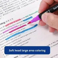 Lot de stylos aquarelle en plastique PP double-pointe non effaçables Leyi, 12 couleurs, à base d'eau, pour graffiti, fabriqués en Chine