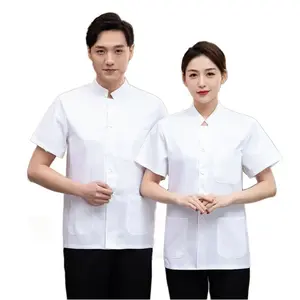 Professional kitchen restaurant swag summer staff uniform for men outfit unisex chefs coat