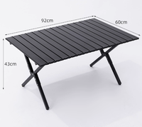 Table de camping moderne en alliage d'aluminium, pliable et portable, pour barbecue, pêche, vente de rue et utilisation sur la plage