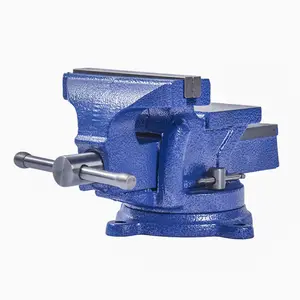 Durable And Sturdy 4" Rotary Table Bench Vise With Swivel Base And Anvil