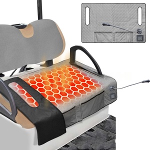Manufacturer Custom Waterproof Golf Cart Seat Covers 4 slip with Far-infrared Heating Seat <b>Pad</b> Set for Golf Cart - Product Image 2