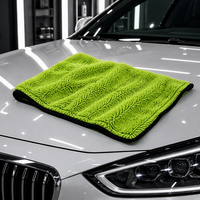 Serviette de séchage pour voiture en microfibre chenille épaisse, super absorbante, sans peluches, pour le detailing automobile, vente en gros