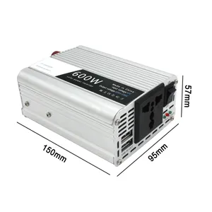 600W DC 12v to AC 220v Power Inverter with Crocodile Cable and Car Cigar lighter