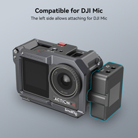 Pour SmallRig Cage de protection pour DJI Osmo Action 5 Pro 3 4 étui pour appareil photo en alliage d'aluminium chaussure froide-4119C Mic Action 5 Pro