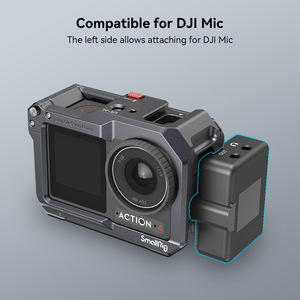 Pour <span class=keywords><strong>SmallRig</strong></span> <span class=keywords><strong>Cage</strong></span> de protection pour DJI Osmo Action 5 Pro 3 4 étui pour appareil photo en alliage d'aluminium chaussure froide-4119C Mic Action 5 Pro - Product Image 2