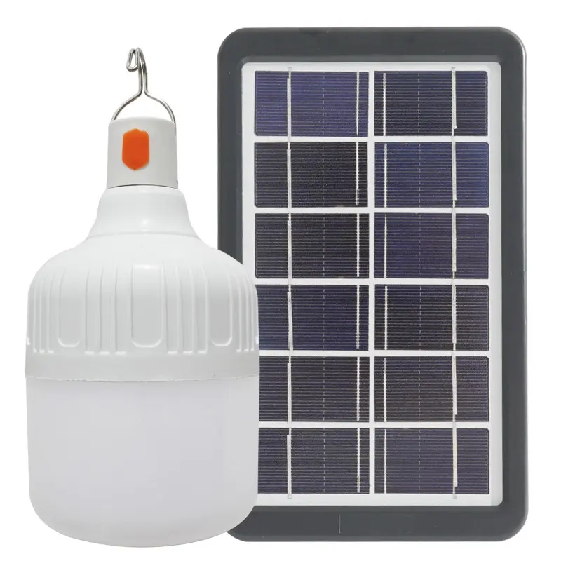 80w 100w Solar Rechargeable 14 LED 24LED Light Bulb Outdoor Emergency Power Outage Lighting Bulb