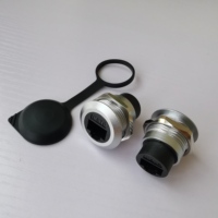 Connecteur RJ45 étanche en alliage de zinc de type rond pour montage sur panneau, prises Cat6