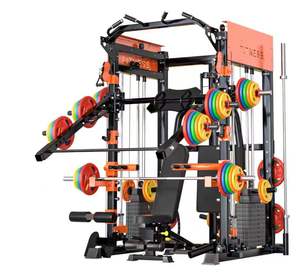 Jaula de Sentadillas Todo en Uno de Grado Profesional <span class=keywords><strong>con</strong></span> Brazo Motorizado, <span class=keywords><strong>Barra</strong></span> <span class=keywords><strong>Smith</strong></span>, Máquina de Ejercicios para Pectorales y Pantorrillas <span class=keywords><strong>con</strong></span> Capacidad de Carga de 700 kg - Product Image 2