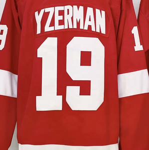 Jersey hoki nasional berjahit kualitas terbaik Detroit Steve yazerman merah - Product Image 1