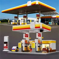 Cada C66025-C66030 Nouveau Kit de Modélisme MOC Vue sur Rue Urbaine Station-Service Lavage Auto Maison Construction Assemblage Cadeau Ensembles de Blocs de Construction