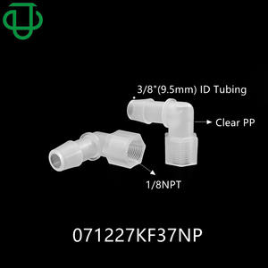 High Quality 1/8 NPTX 3/8 Inch PP Plastic Threaded Internal Elbow Soft <b>Silicone</b> Water and Gas <b>Pipe</b> Pagoda Connector - Product Image 5