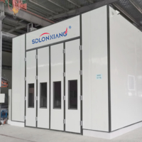 Cabine de peinture automobile chauffée au diesel Longxiang LX-1 avec certification CE, température de cuisson de 80°C pour la retouche de véhicules