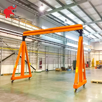 Mini-grue portique mobile et portable à hauteur réglable, capacité 500 kg, 1 tonne, 1,5 tonne, 2 tonnes, 3 tonnes, 5 tonnes, 8 tonnes, avec palan électrique