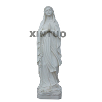 Église Religieux Catholique Cadeau Personnalisé Taille Réelle Bienheureuse Vierge Marie Notre-Dame de Lourdes Statue En Marbre Blanc