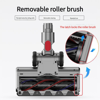 Compatible avec les têtes de nettoyage à rouleaux souples Dyson V7 V8 V10 V11 V15, brosse à poils doux pour sols avec éclairage LED, pièces de rechange pour aspirateur