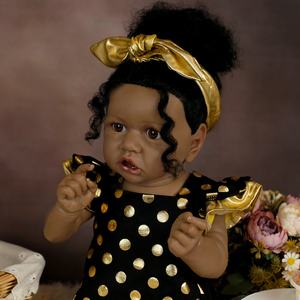 Muñecas <span class=keywords><strong>Afro</strong></span> Reborn Lifereborn de alta calidad para niños pequeños, <span class=keywords><strong>pelo</strong></span> negro con raíces, cuerpo de tacto suave, muñecas Reborn para regalos - Product Image 3