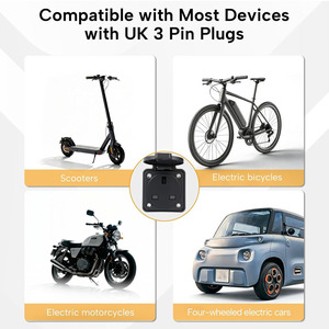 Adaptador Portátil de <span class=keywords><strong>Tipo</strong></span> <span class=keywords><strong>2</strong></span> a Enchufe de 3 Pines de 16A para Reino Unido con Botón para Bicicletas Eléctricas de Estaciones de Carga de Vehículos Eléctricos - Product Image 6