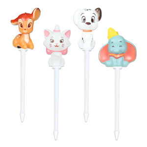 Cute Cartoon Animal Silicone Food Fork para niños Small Horquilla Tenedor De Fruta Beto Fruit Pick con palillos de dientes para el almuerzo - Product Image 3