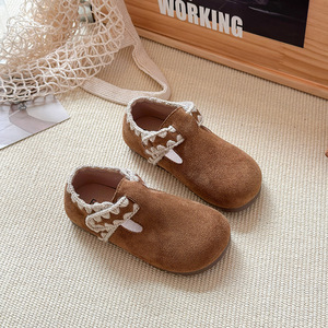 Zapatos Infantiles para <span class=keywords><strong>Niña</strong></span>, con Cordones, Suela Suave de Cuero, Duraderos, Primavera, Estilo Coreano, Tipo <span class=keywords><strong>Birkenstock</strong></span> para <span class=keywords><strong>Niña</strong></span> Pequeña - Product Image 4