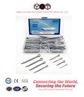 Kit d'assortiment de goupilles fendues en acier au carbone, 110 pièces, 8 tailles, pour verrouillage de remorque |   Goupilles fendues et clips de remorquage : quincaillerie de fixation pour camions