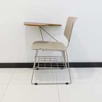 Chaise de formation scolaire empilable en plastique avec table intégrée
