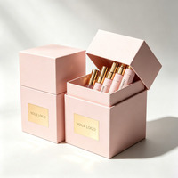 Boîte d'emballage de luxe pour échantillons de parfum en gros, coffrets cadeaux rigides pour parfums, boîte d'emballage pour ensemble de parfums à l'encre de soja, vente chaude