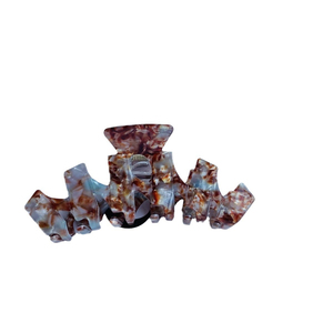 Pince à cheveux en forme de <span class=keywords><strong>M</strong></span> de haute qualité, style griffe de requin, géométrie simple, en acétate d'ambre incurvé, accessoires capillaires en acide acétique creux - Product Image 6