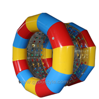 Boule à eau gonflable double couche, rouleau transparentes avec tubes pour l'entrée, de 3m de long