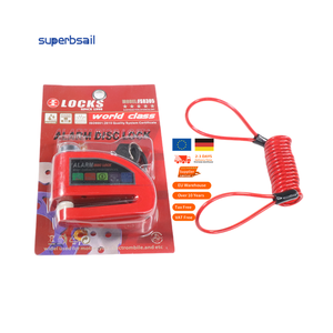 Superbsail EU 주식 오토바이 스쿠터 자전거 디스크 브레이크 알람 잠금 알루미늄 합금 도난 방지 2m 알림 로프 잠금 스티치 가방 - Product Image 1