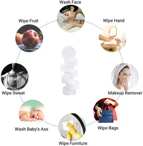 Toallas de baño comprimidas, accesorios de baño, Hotel para el hogar y el jardín, toallitas húmedas portátiles compactas para el hogar - Product Image 6