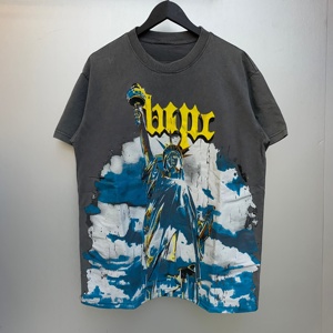 เสื้อยืดโอเวอร์ไซส์ชาย แขนสั้น คอริบเนื้อนุ่ม ปักตัวอักษร ผลิตจากผ้าฝ้ายคอมบ์ 100% พร้อมส่งแบบดรอปชิปปิ้ง - Product Image 3