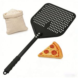 <span class=keywords><strong>Pala</strong></span> para Pizza de Aluminio de Buena Calidad con Mango Corto para Girar la Pizza en el Horno, Herramienta para Pizza - Product Image 3