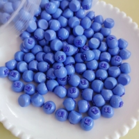 Mini cabochons en résine 3D de 10 mm en forme de myrtille, breloques mignonnes en forme de fruits pour nail art, fabrication de bijoux, loisirs créatifs, fournitures pour maisons de poupées