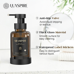 Custom <strong>Glass</strong> Hand <strong>Soap</strong> <strong>Dispenser</strong> Hand Lotion Pump Bottle <strong>Dispensers</strong> <strong>Glass</strong> <strong>Brown</strong> and Black Lotion <strong>Dispenser</strong> - Product Image 4