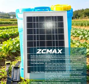 Pulvérisateur <span class=keywords><strong>à</strong></span> <span class=keywords><strong>dos</strong></span> électrique solaire 20L 16L <span class=keywords><strong>avec</strong></span> double charge pour la pulvérisation de pesticides agricoles et l'arrosage des jardins - Product Image 5