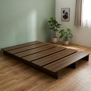 Modern Wooden Platform <b>Bed</b> <b>Frame</b> Solid Wood Bedstead Floor <b>Bed</b> for Bedroom Hotel Apartment - Product Image 2