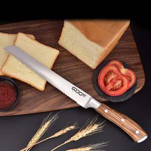 Knight <span class=keywords><strong>serie</strong></span> 8 pollici coltello da pane lame tedesco 1.4116 in acciaio inox coltello da cucina con manico in legno Zebra <span class=keywords><strong>coltelli</strong></span> seghettati - Product Image 5