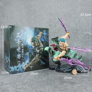 Figura de Acción de Anime Japonés One Piece, Tres <span class=keywords><strong>Mil</strong></span> Mundos, Roronoa Zoro, Figura con Cabeza Intercambiable, Juguete Decorativo - Product Image 6