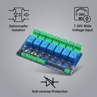Module de relais Modbus RTU 5V 12V 24V Carte de communication RS485 TTL Entrée/Sortie 1/2/4/8 canaux pour automatisation PLC